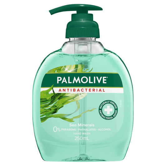 Palmolive Antibacterial Liquid Hand Wash Soap Sea Minerals Deep Cleansing Pump 0% Parabens Recyclable 250ml - Cutprice Online