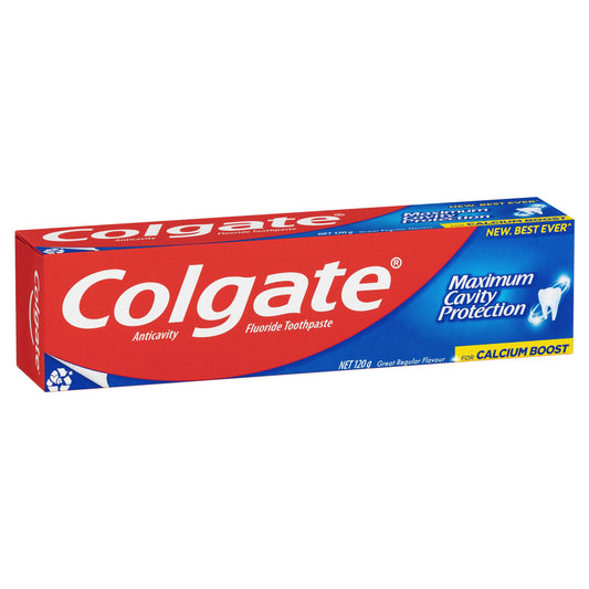 Colgate Cavity Protection Great Regular Flavour Fluoride Toothpaste with liquid calcium 120g - Cutprice Online