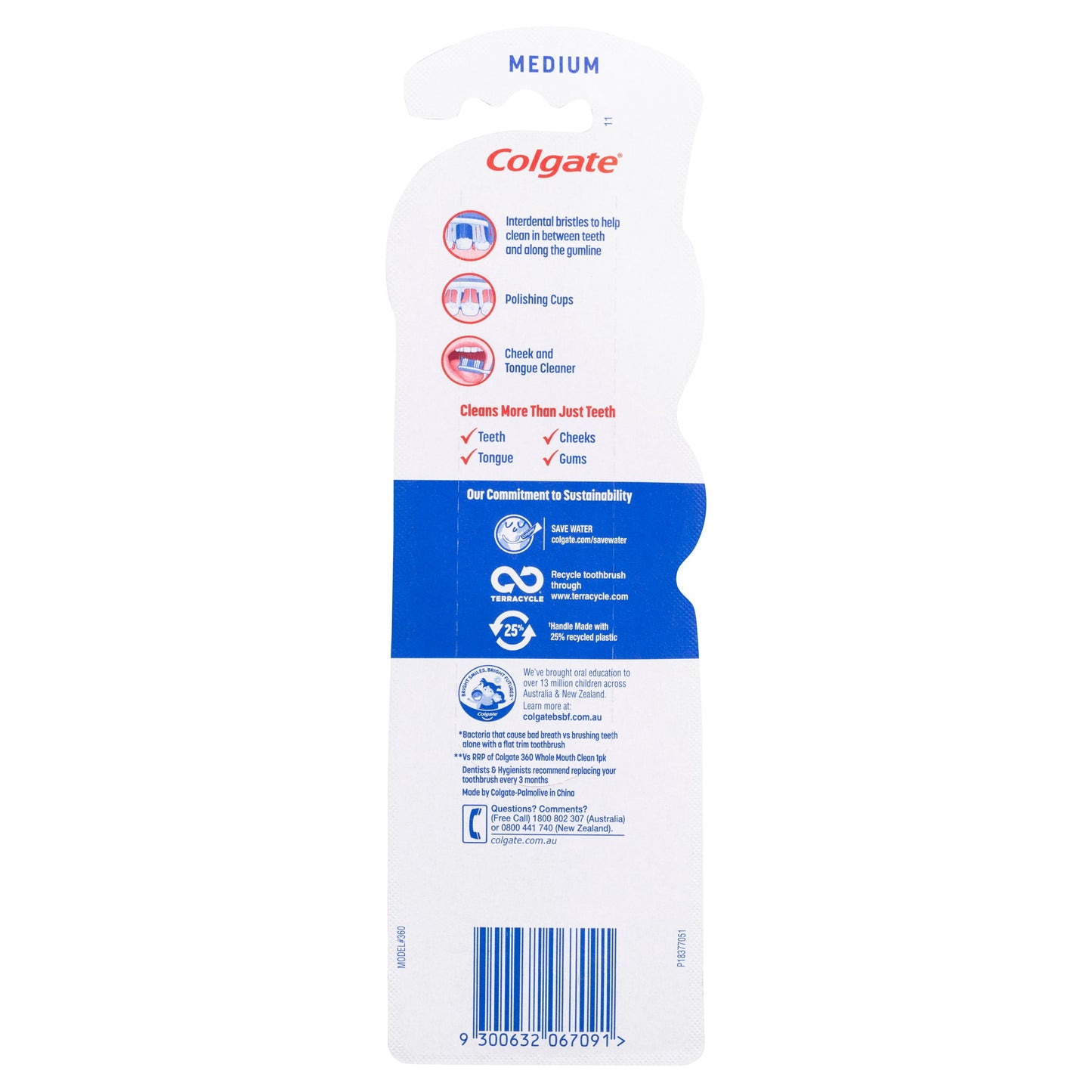 Colgate 360 Whole Mouth Clean Medium Full Head Value  2 Pack - Cutprice Online