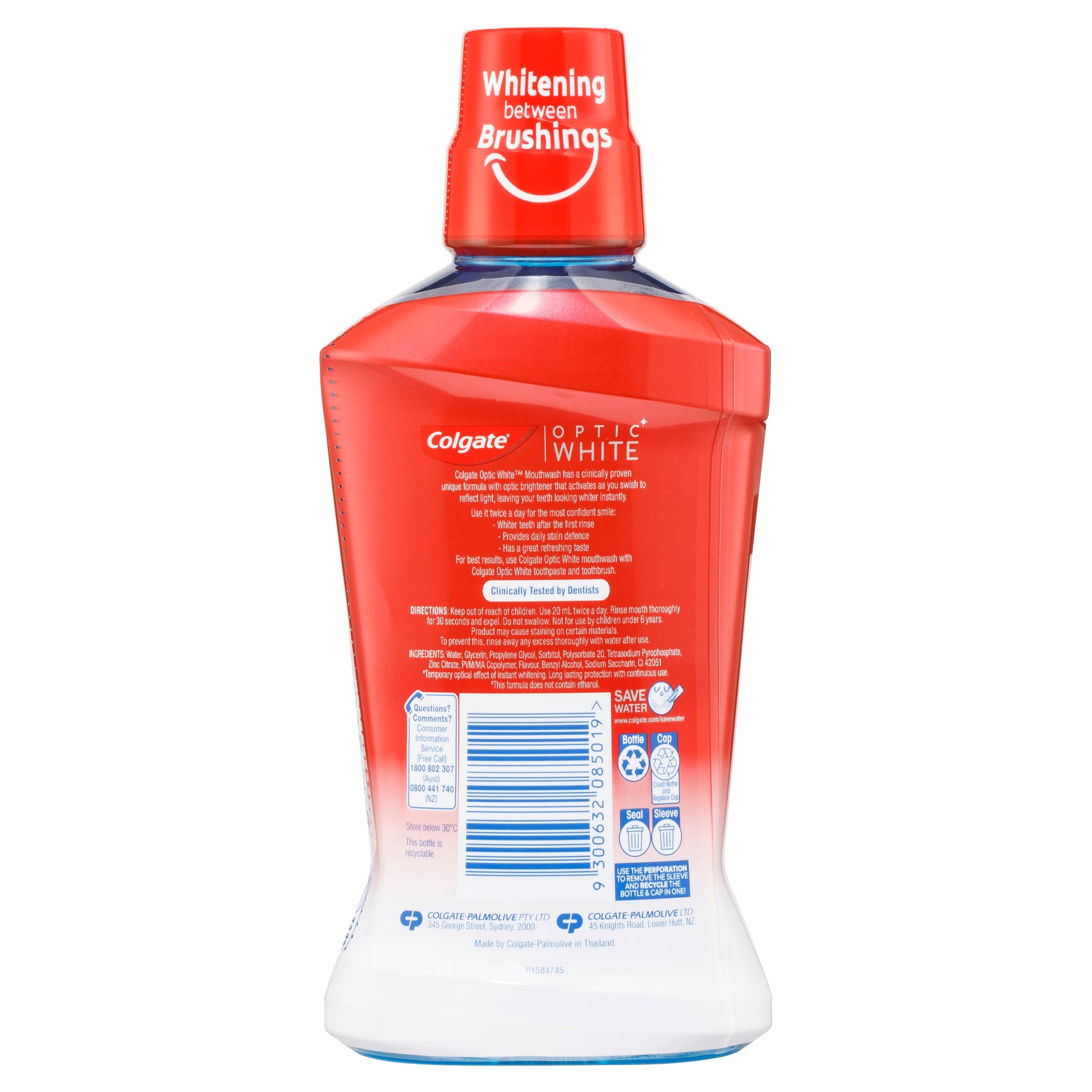 Colgate Optic White Mouth Rinse 500ml - Cutprice Online