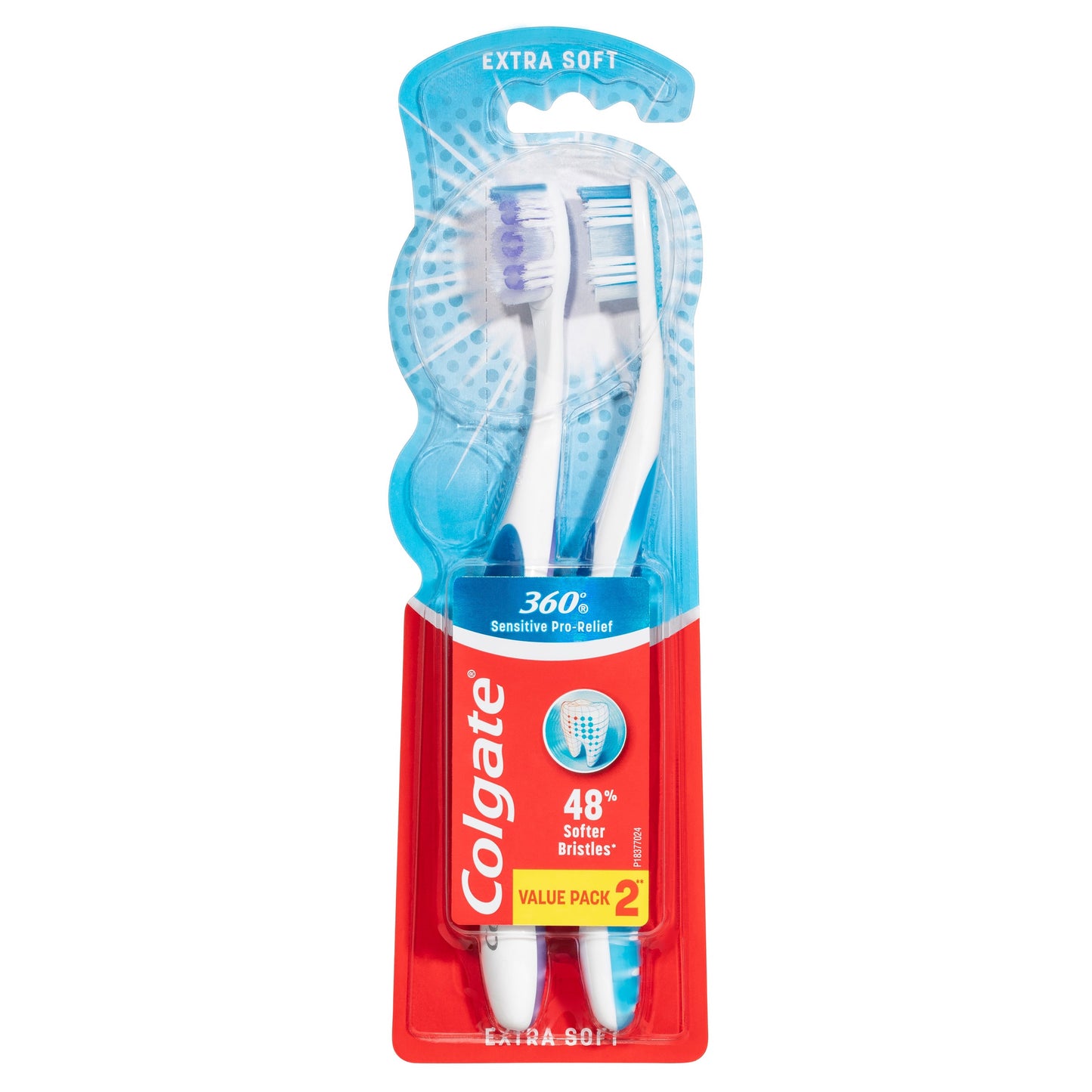 Colgate 360 Sensitive Pro-Relief Sensitive Teeth Pain Toothbrush Extra Soft 2 Pack - Cutprice Online
