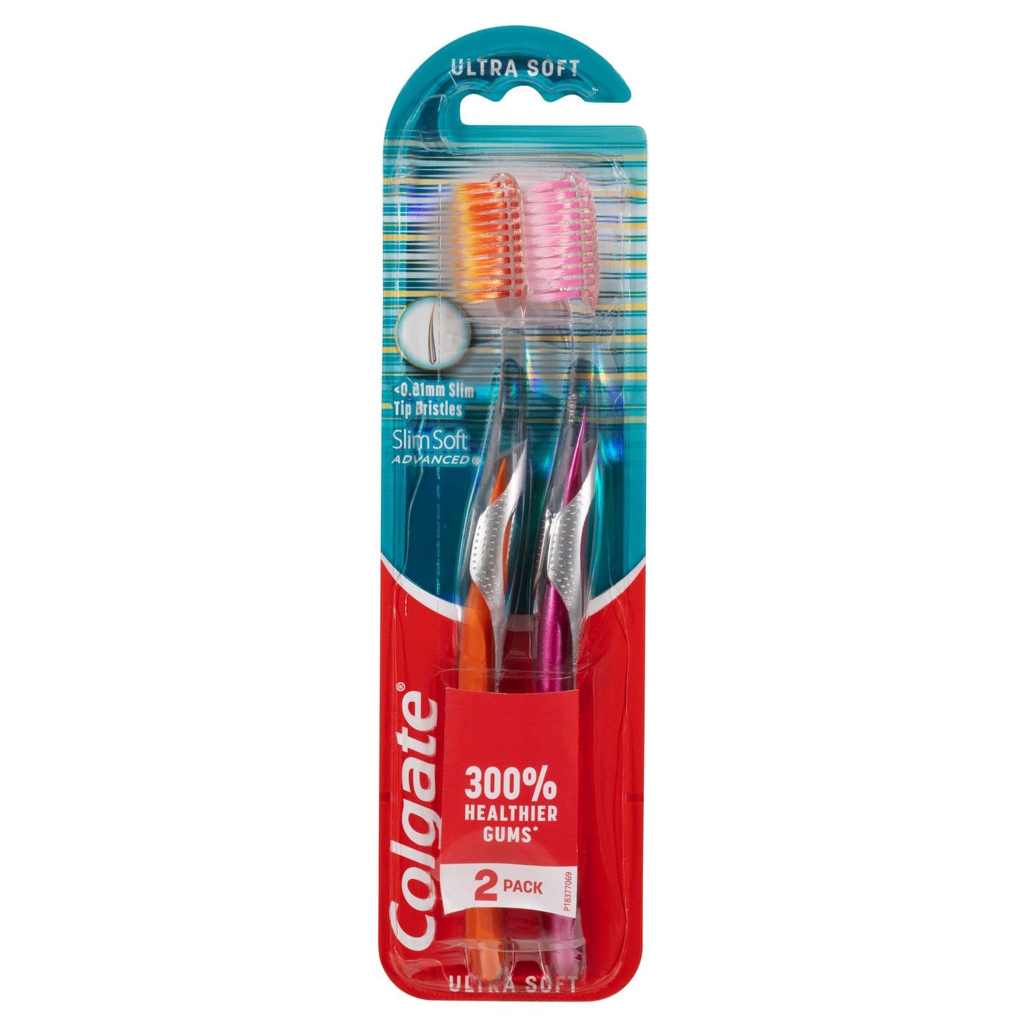 Colgate Slim Soft Advanced Ultra Soft Toothbrush Value 2-Pack - Cutprice Online