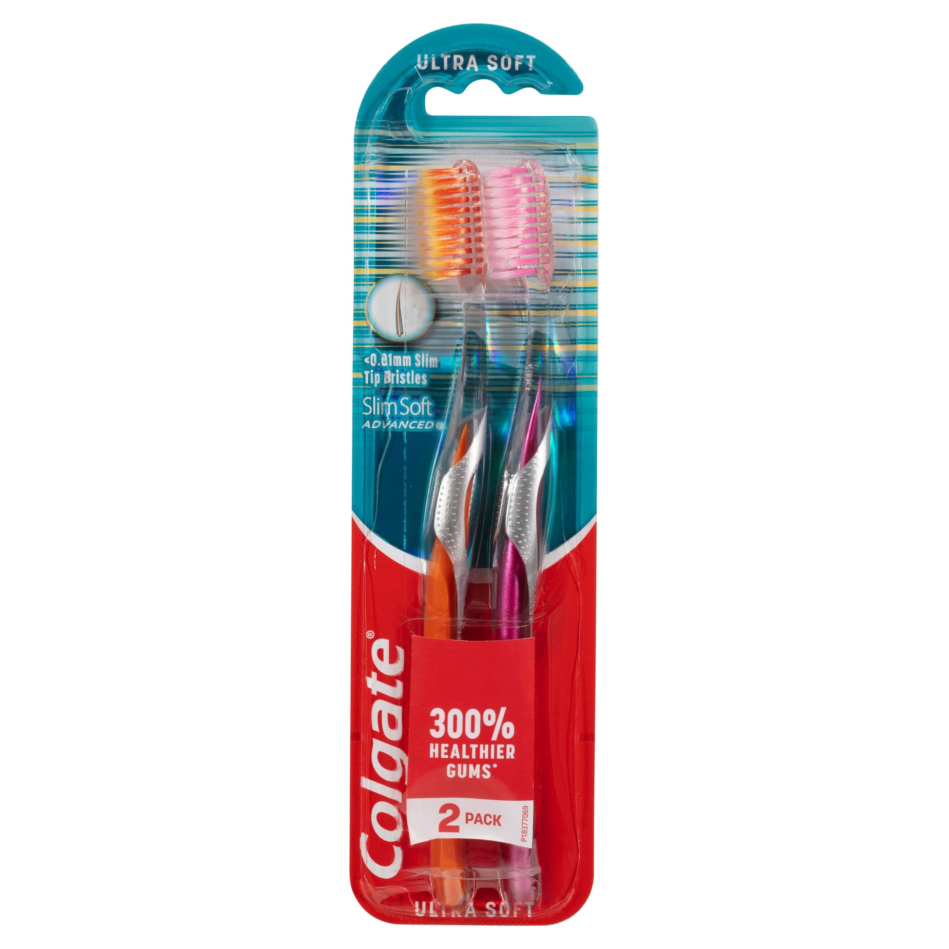 Colgate Slim Soft Advanced Ultra Soft Toothbrush Value 2-Pack - Cutprice Online