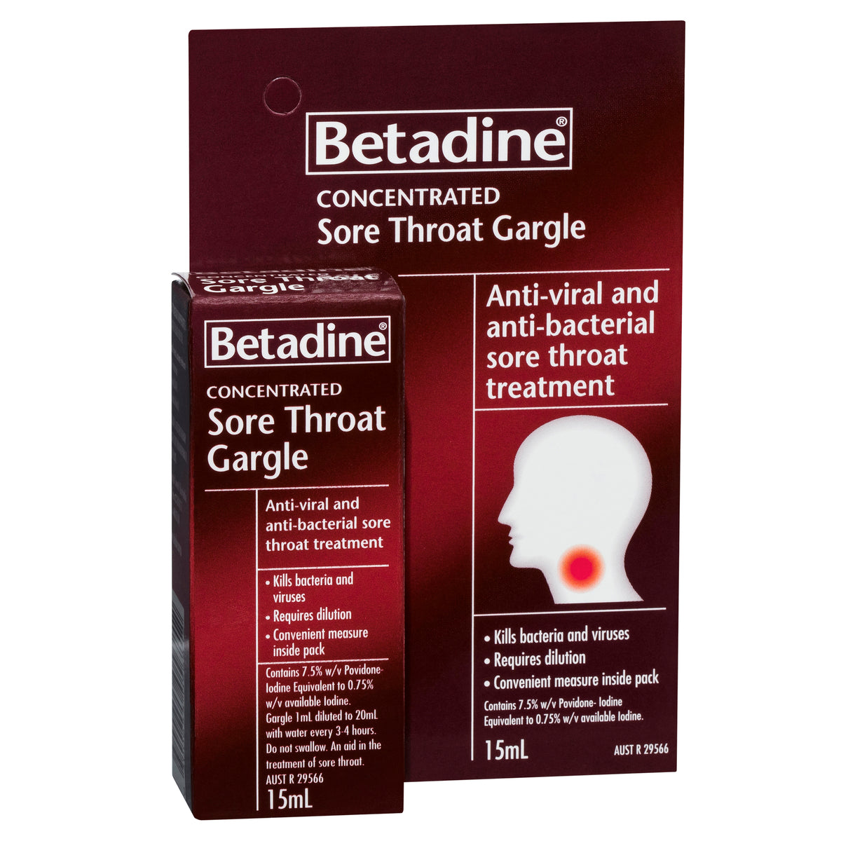 Betadine Sore Throat Gargle (Concentrated) 15ml - Cutprice Online
