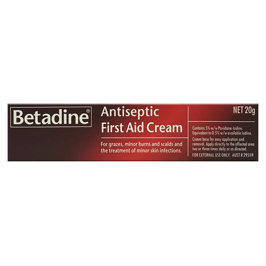 Betadine Antiseptic First Aid Cream 20g - Cutprice Online