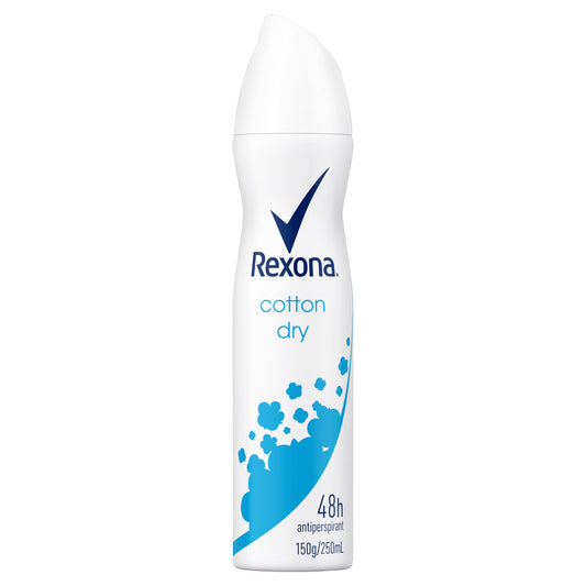 REXONA Women Antiperspirant Aerosol Deodorant Cotton Dry 250ml - Cutprice Online