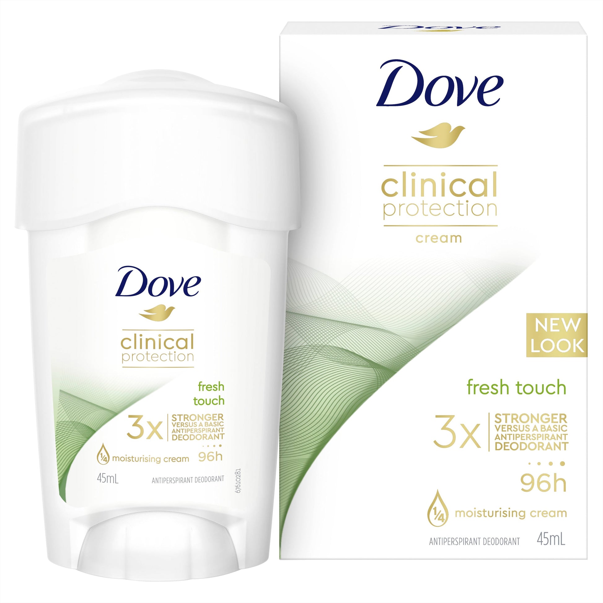 Dove for Women Clinical Protection Antiperspirant Deodorant Fresh Touch Cream 45ml - Cutprice Online