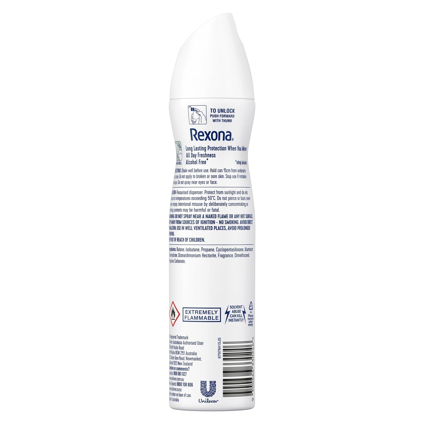 REXONA Women Antiperspirant Aerosol Deodorant Hypo-Allergenic with Antibacterial Protection 250mL - Cutprice Online