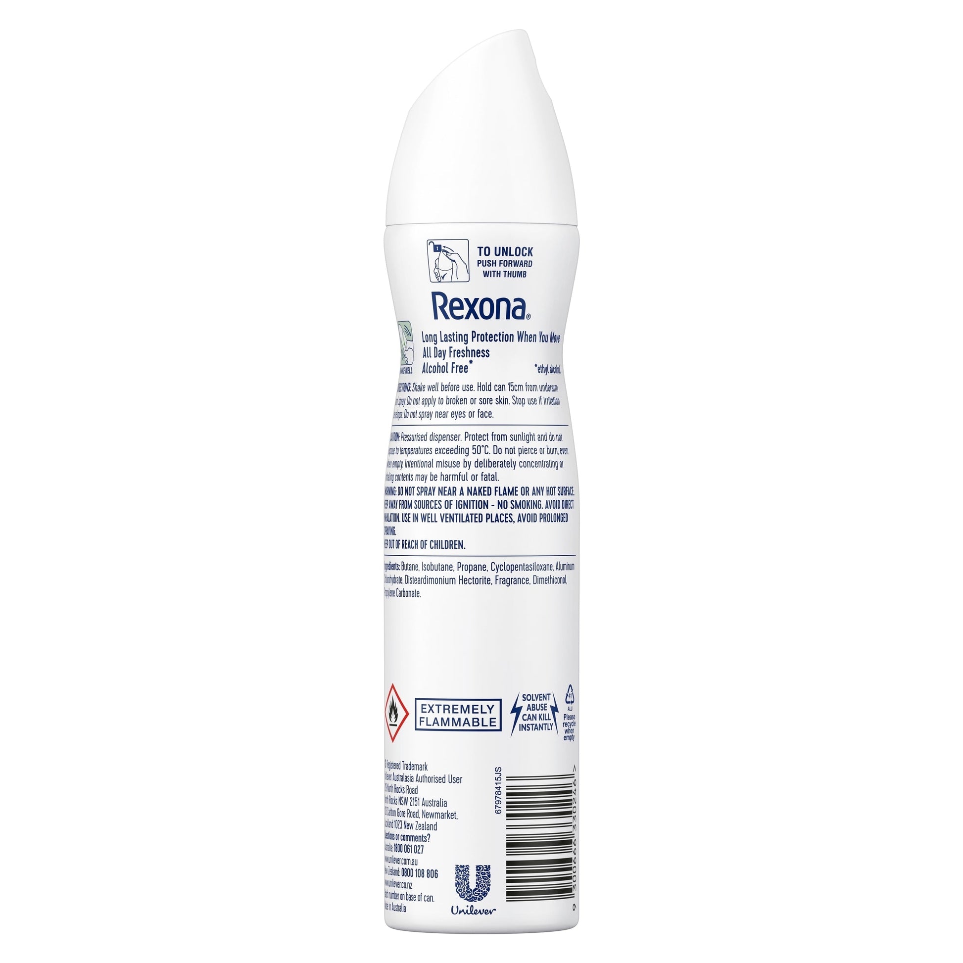 REXONA Women Antiperspirant Aerosol Deodorant Hypo-Allergenic with Antibacterial Protection 250mL - Cutprice Online