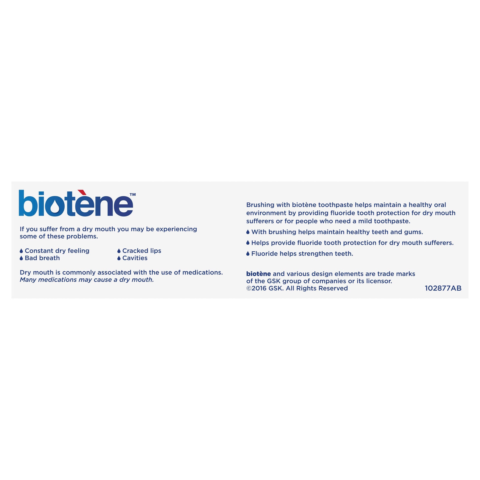 Biotene Dry Mouth Relief Fluoride Toothpaste Fresh Mint Original 120g - Cutprice Online