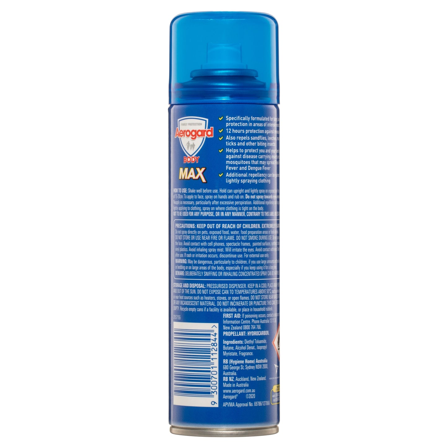 Aerogard Heavy Duty 40% Deet 150g Aerosol - Cutprice Online
