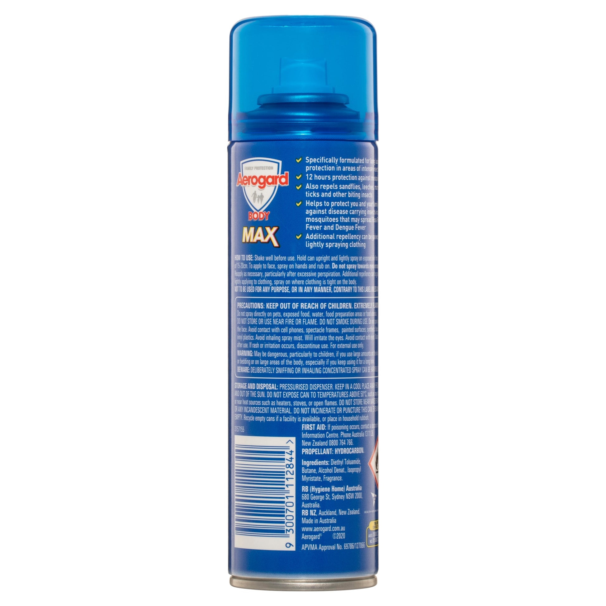 Aerogard Heavy Duty 40% Deet 150g Aerosol - Cutprice Online