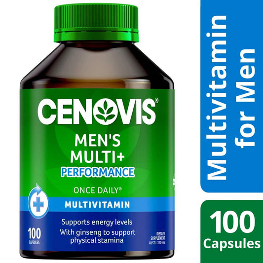 Cenovis Once Daily Men's Multi + Performance 100 Capsules - Cutprice Online