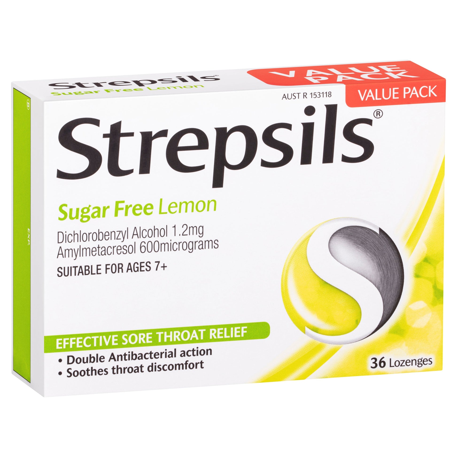 Strepsils Sugar Free Lemon 36 Lozenges - Cutprice Online
