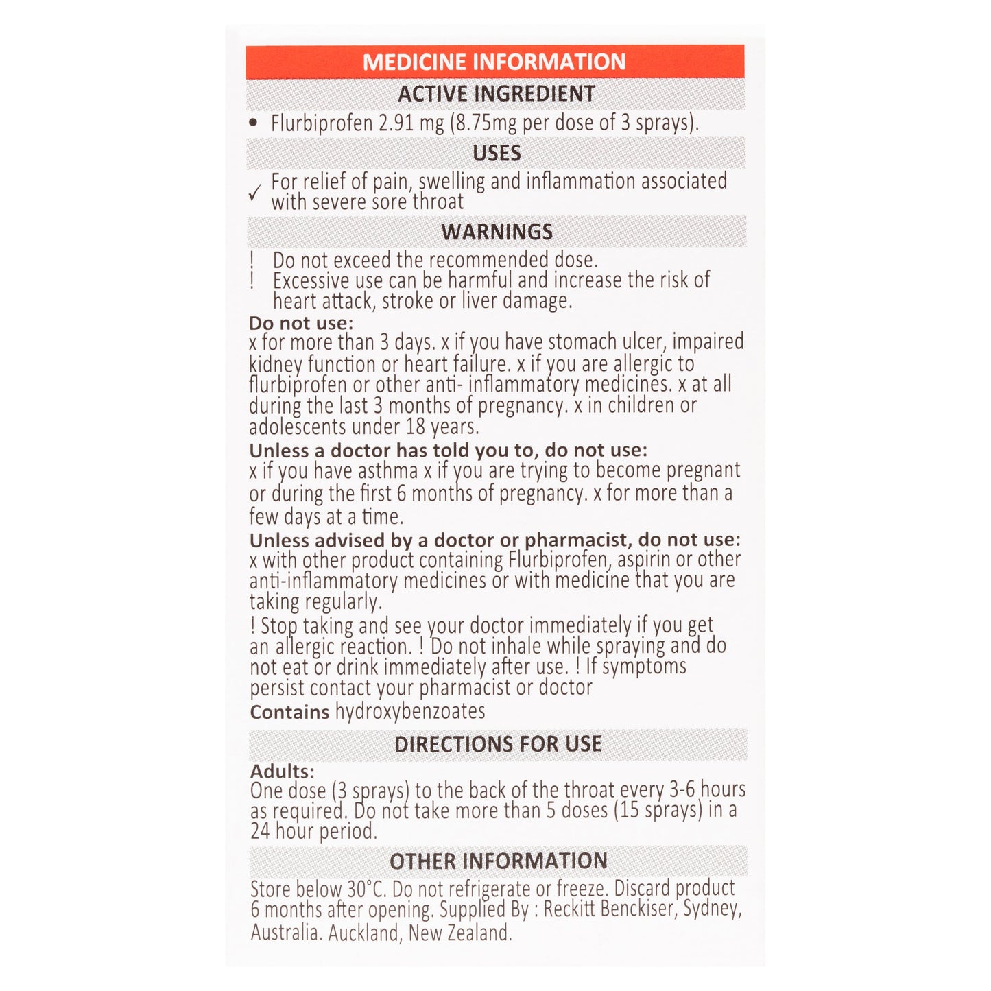 Strepfen Throat Spray 15ml - Cutprice Online