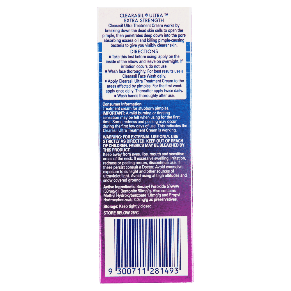 Clearasil Ultra Acne Treatment Cream 20g - Cutprice Online