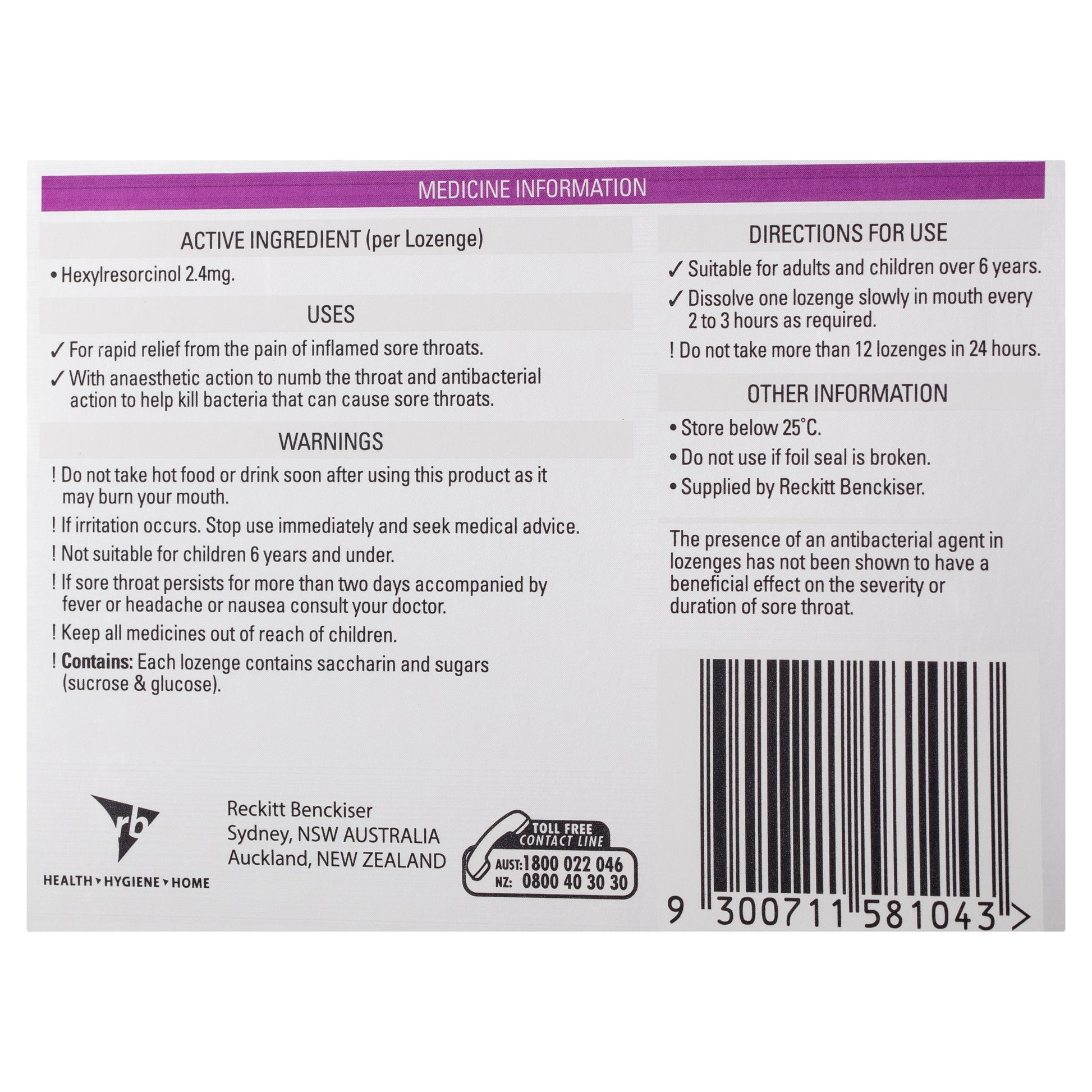 Strepsils Extra Blackcurrant 36 Lozenges - Cutprice Online