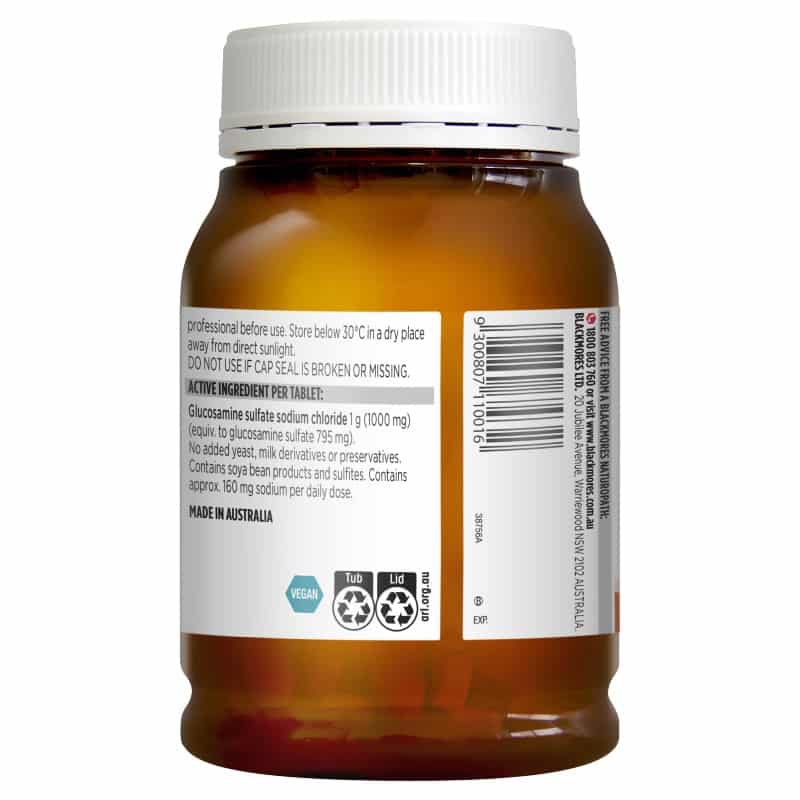 Blackmores Vegan Glucosamine 1000 200 Tablets - Cutprice Online
