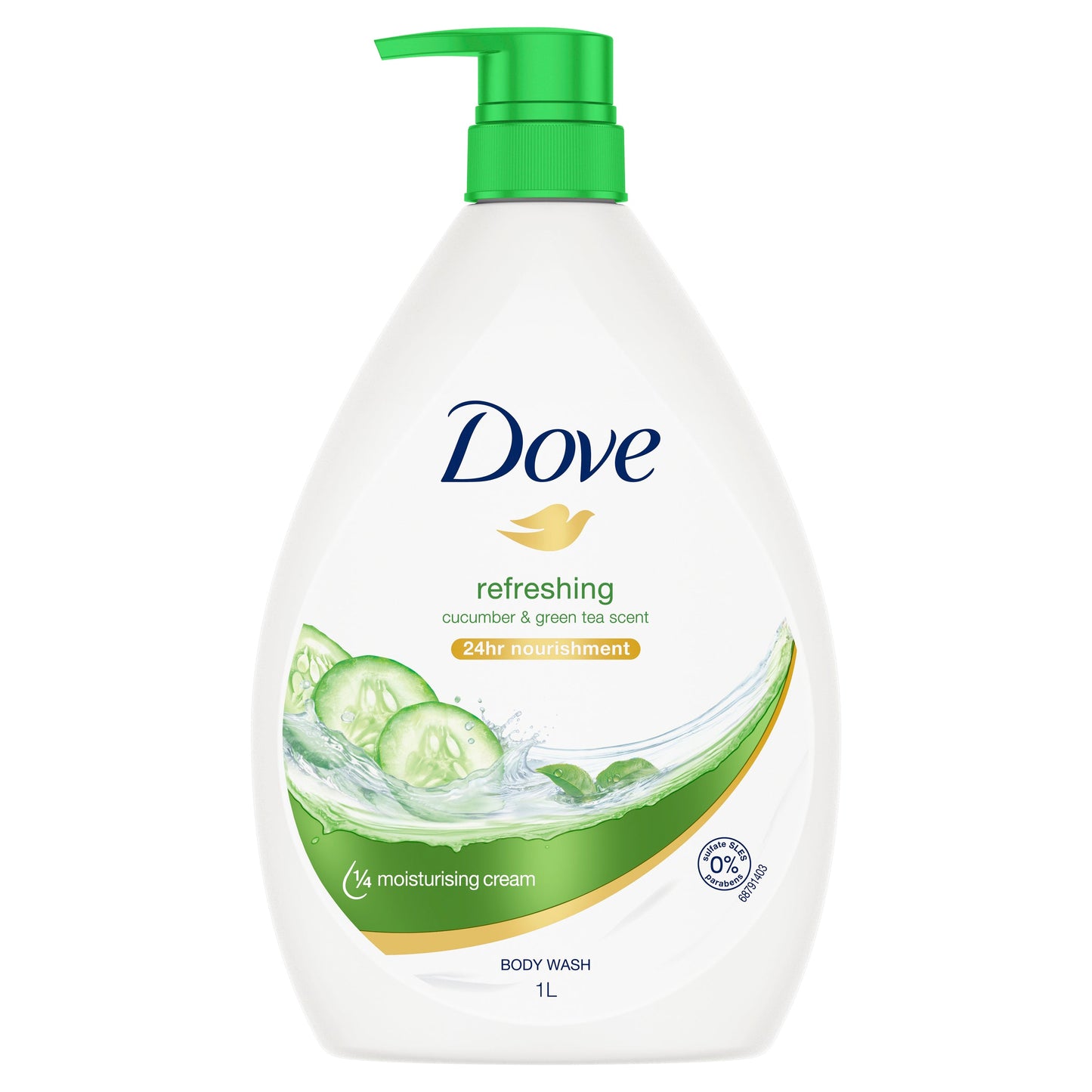 DOVE BODY WASH REFRESHING CCUMBER & GREEN TEA 1 LTR - Cutprice Online