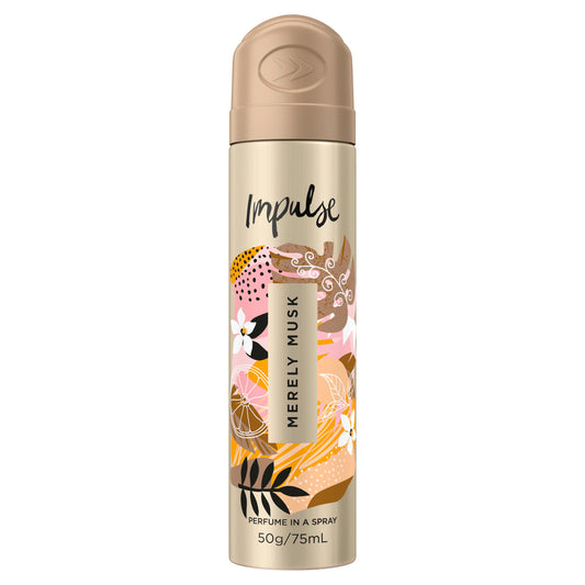 Impulse Women Body Spray Aerosol Deodorant Merely Musk 75ml - Cutprice Online