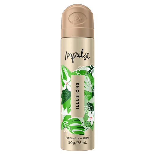 Impulse Body Spray Aerosol Deodorant Illusions 75ml - Cutprice Online
