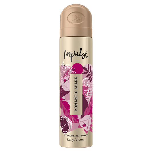 Impulse Women Body Spray Aerosol Deodorant Romantic Spark 75ml - Cutprice Online