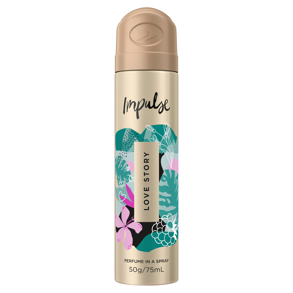 Impulse Body Spray Aerosol Deodorant Love Story 75ml - Cutprice Online
