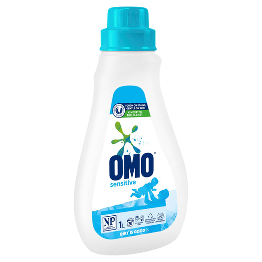 Omo Sensitive Laundry Liquid Detergent Front and Top Loader 1L X6 - Cutprice Online