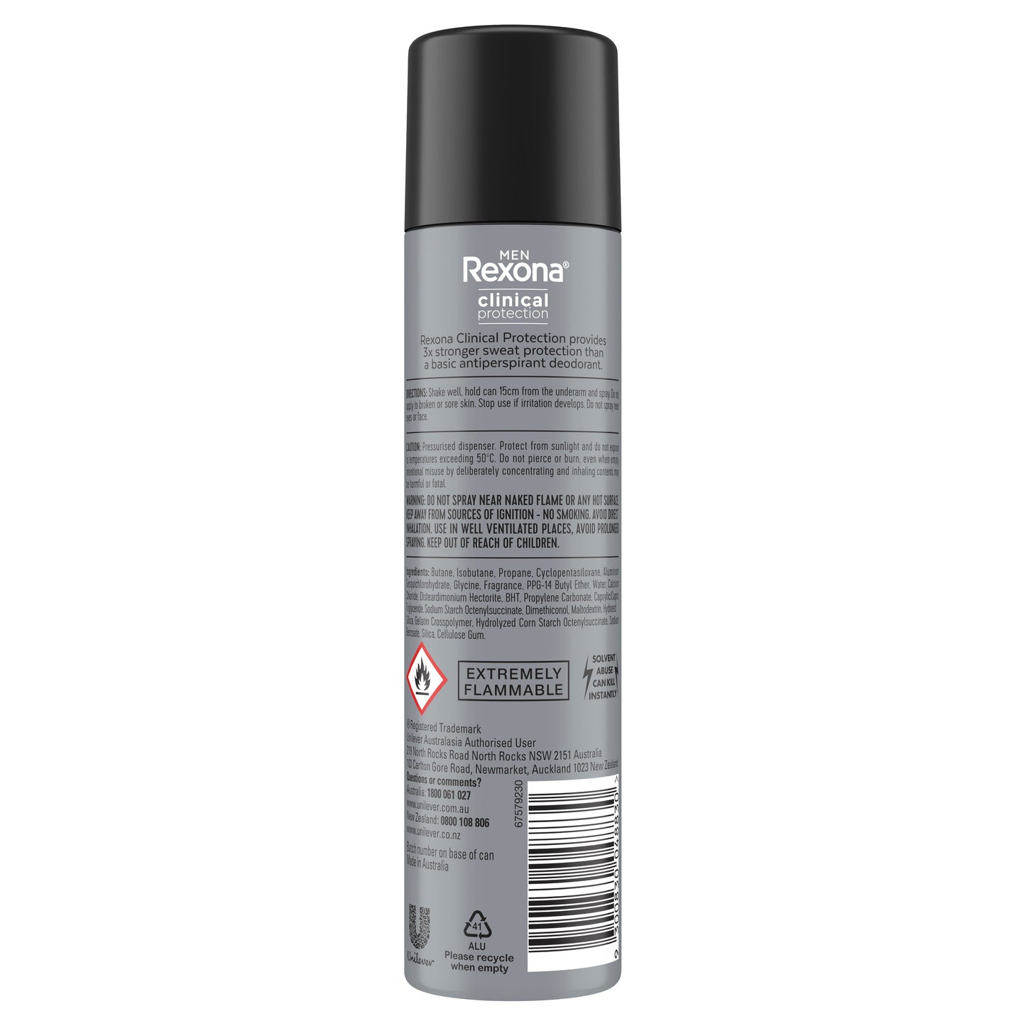Rexona for Men Clinical Protection Antiperspirant Clean Scent 180ml - Cutprice Online