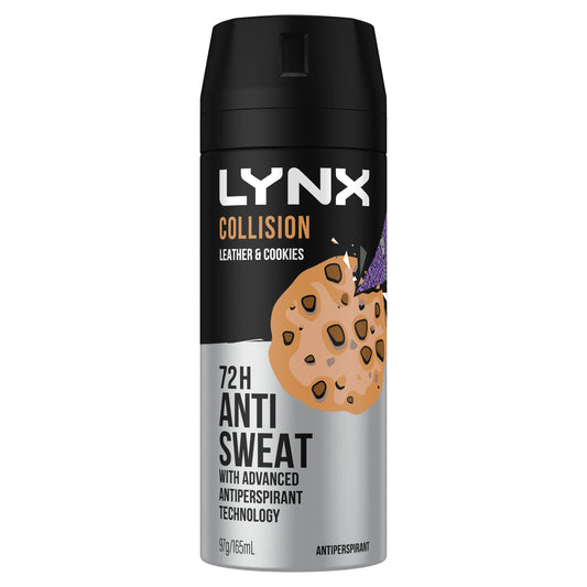 Lynx Deodorant Antiperspirant Collision Leather + Cookies 165ml - Cutprice Online