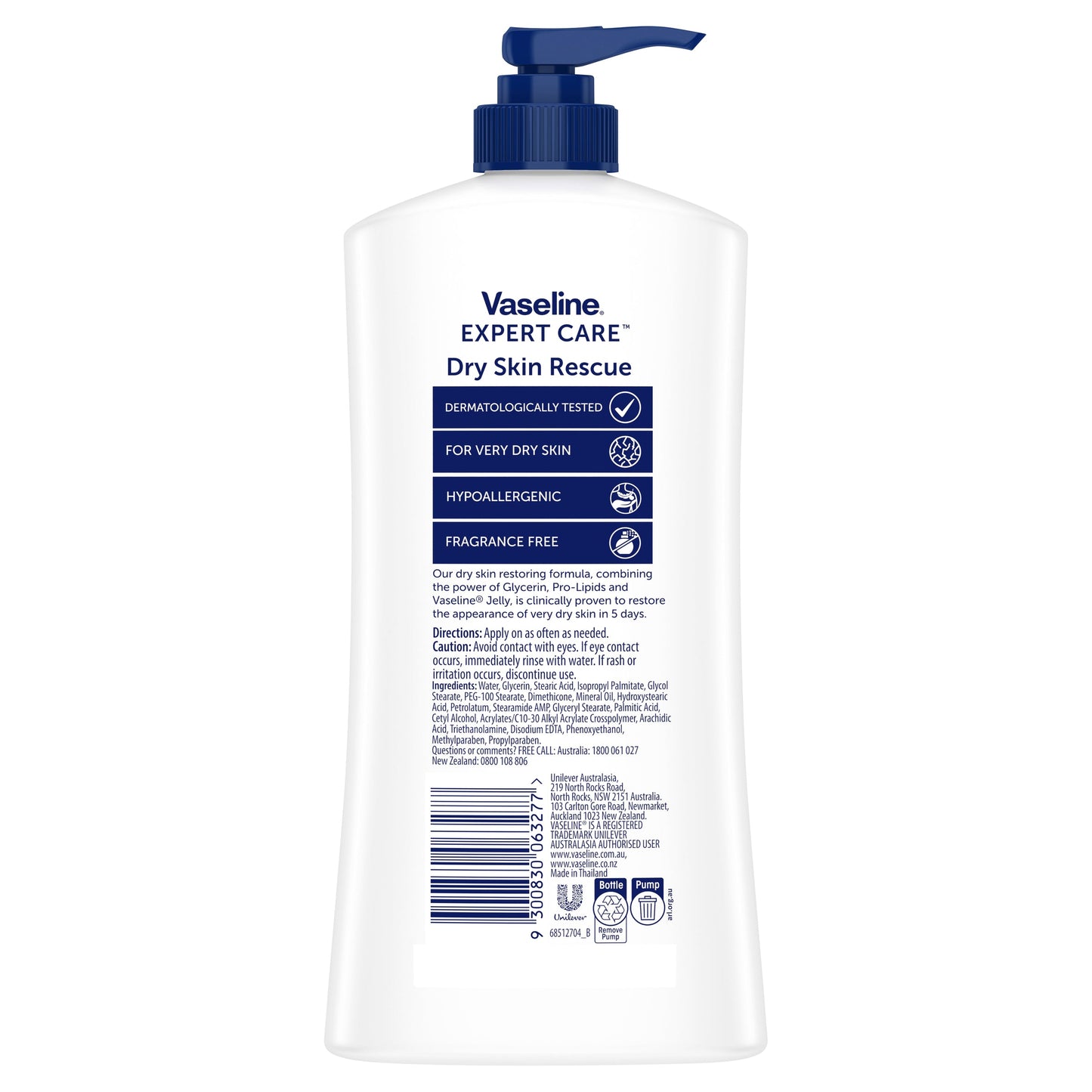 Vaseline Expert Care Dy Skin Rescue Advanced Strength Body Lotion 550ml - Cutprice Online
