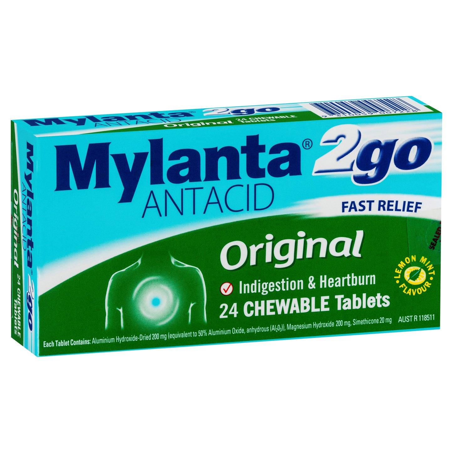 Mylanta 2Go Antacid Original 24 Tablets - Cutprice Online