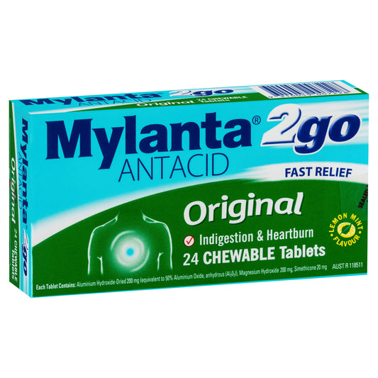 Mylanta 2Go Antacid Original 24 Tablets - Cutprice Online