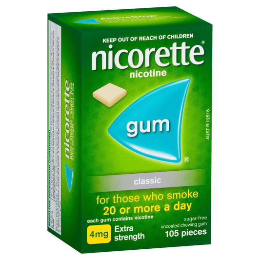 Nicorette Chewing Gum 4mg Classic 105PK - Cutprice Online