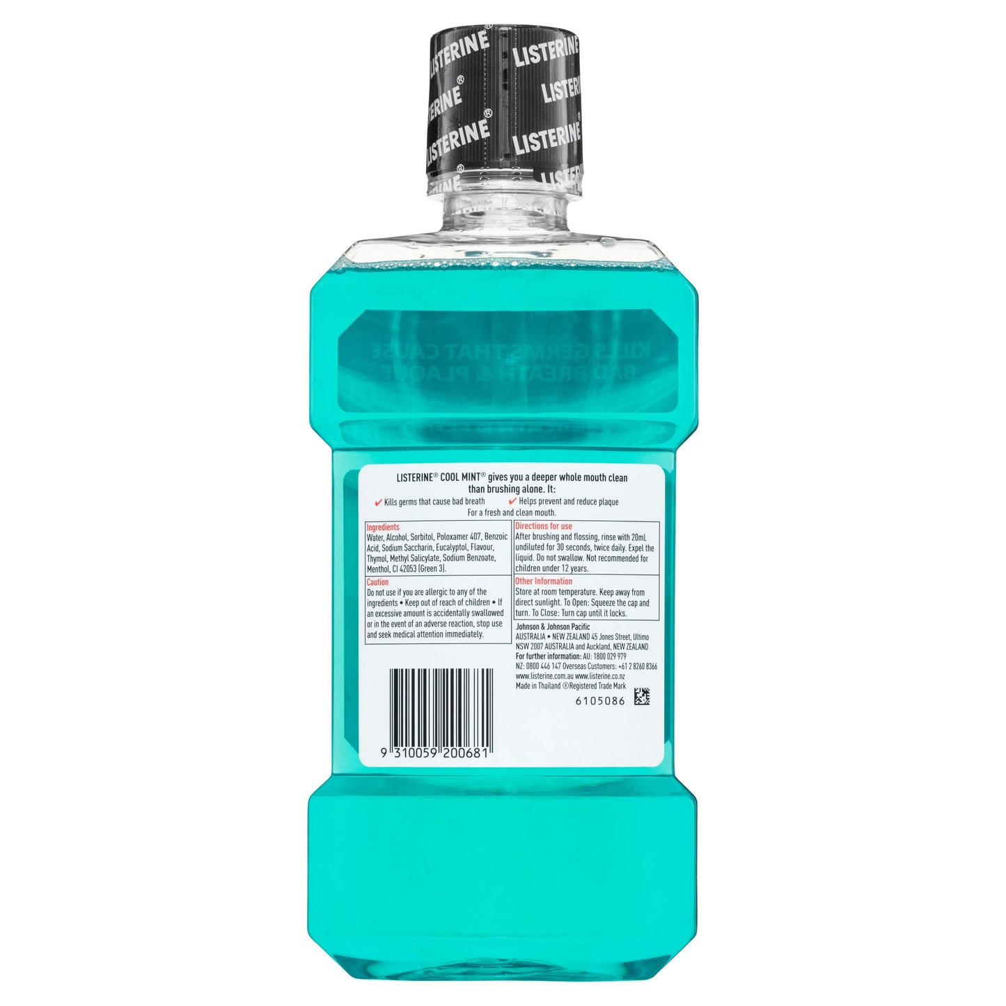 Listerine Coolmint Antiseptic Mouthwash 500ml - Cutprice Online