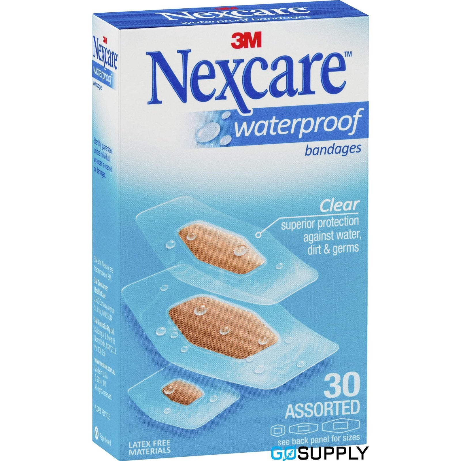 Nexcare Waterproof Assorted  30 Pack - Cutprice Online