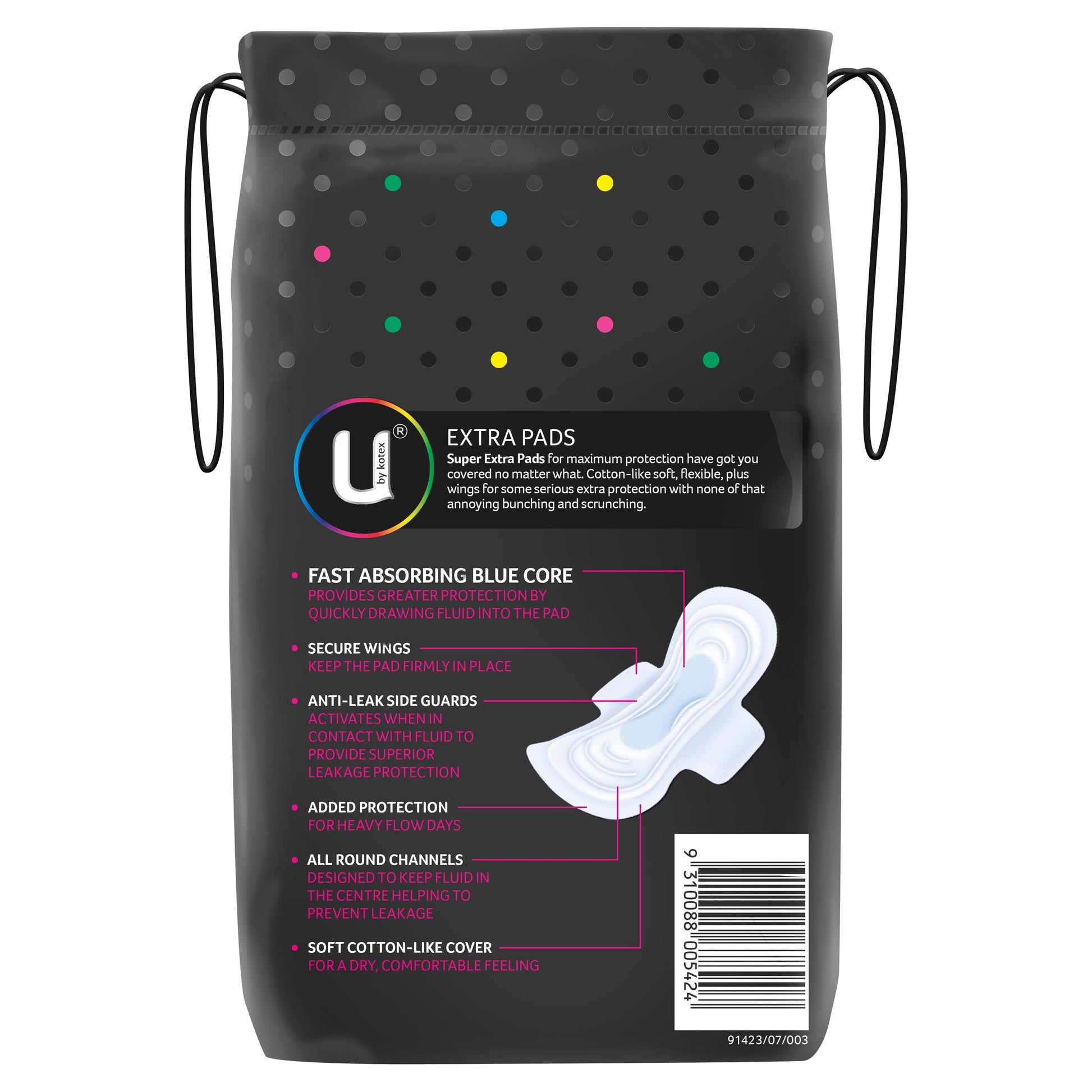 U BY KOTEX Extra Super Pads with Wings 14 Pack - Cutprice Online