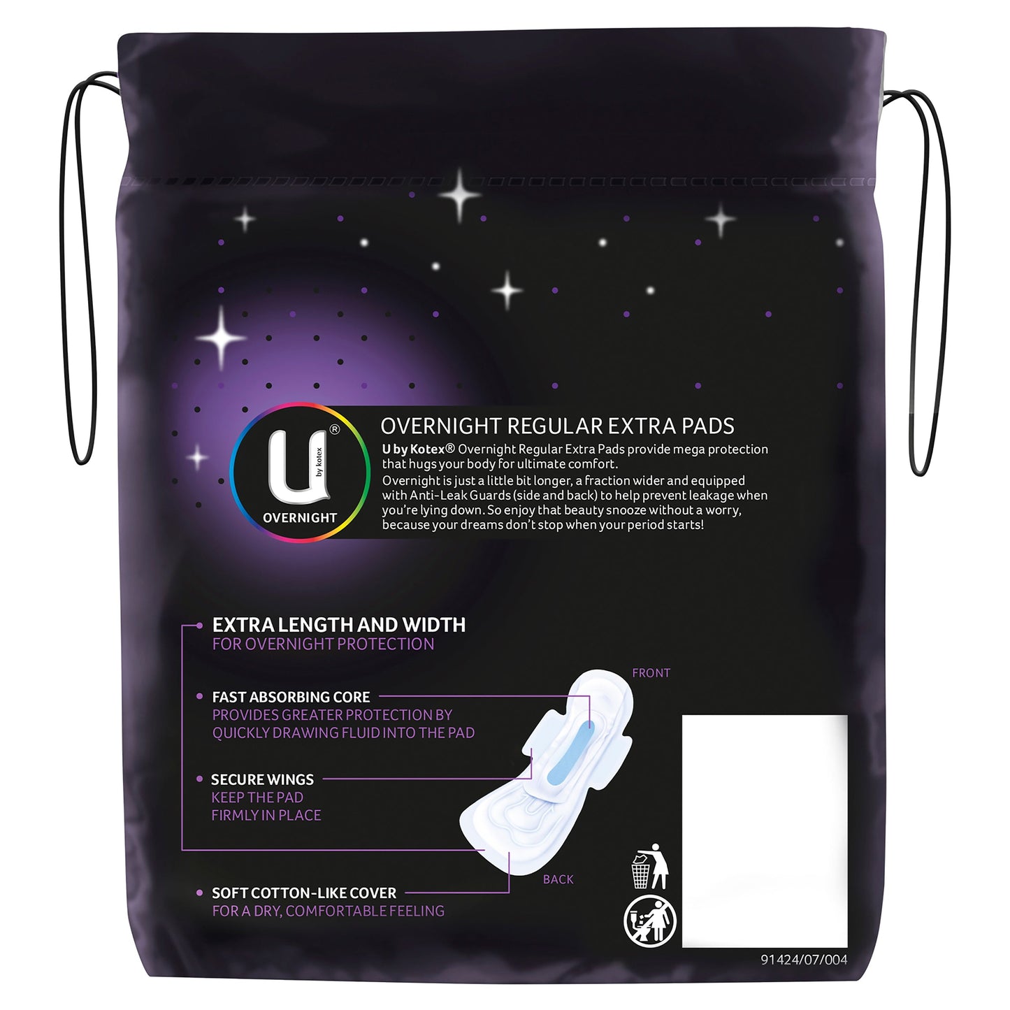 U by Kotex Pads Maxi Overnight 10 Pack - Cutprice Online