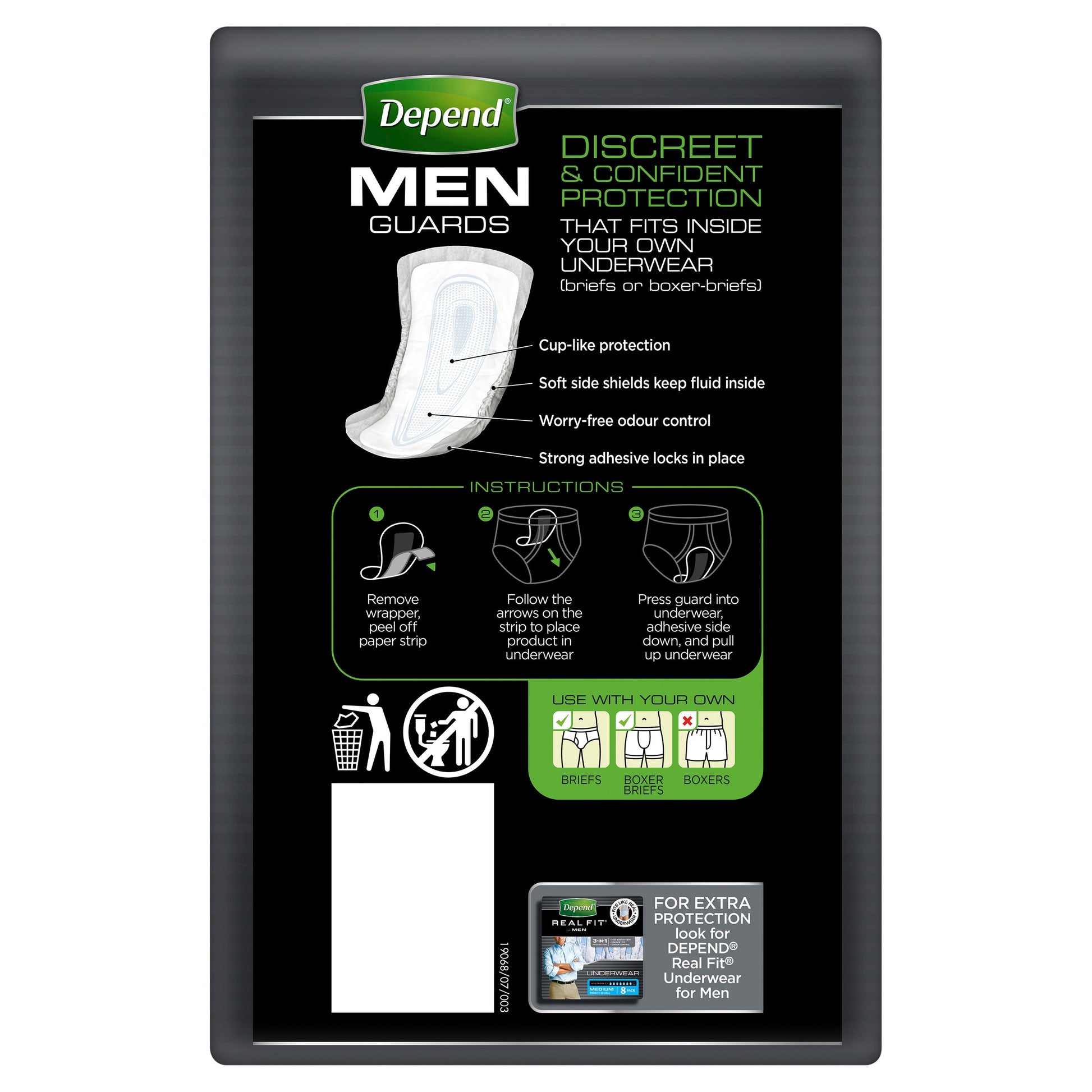 DEPEND MEN GUARDS 12PK - Cutprice Online
