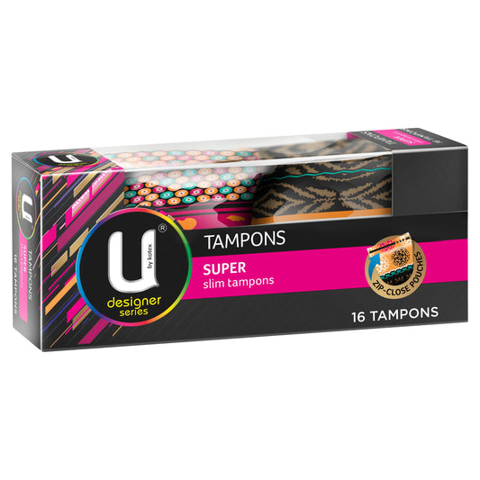 U by Kotex Slim Tampons Super 16 Pack - Cutprice Online