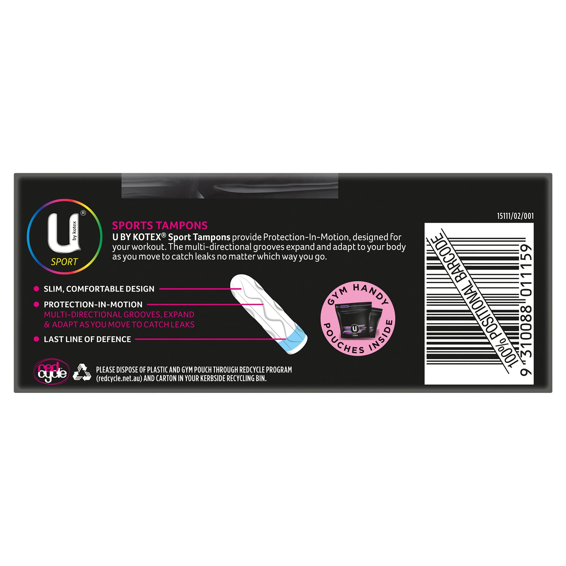U By Kotex Sport Tampons Super 16 - Cutprice Online