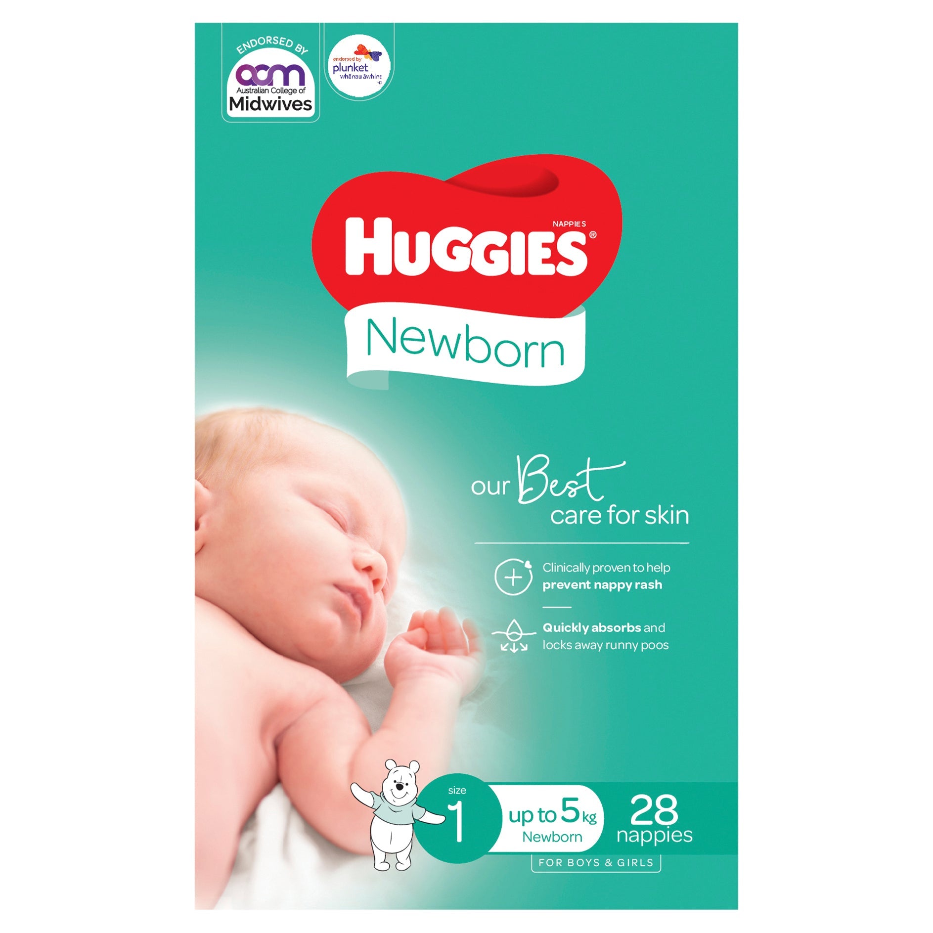 Huggies Newborn Nappies Size 1 (up to 5kg) 28PK - Cutprice Online