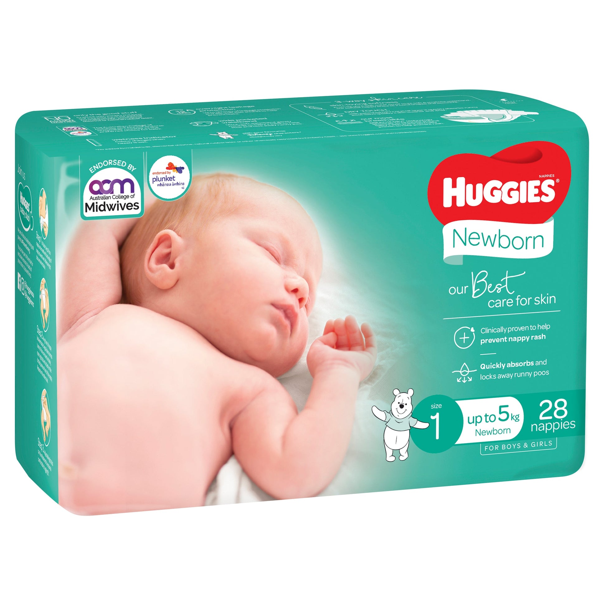Huggies Newborn Nappies Size 1 (up to 5kg) 28PK - Cutprice Online