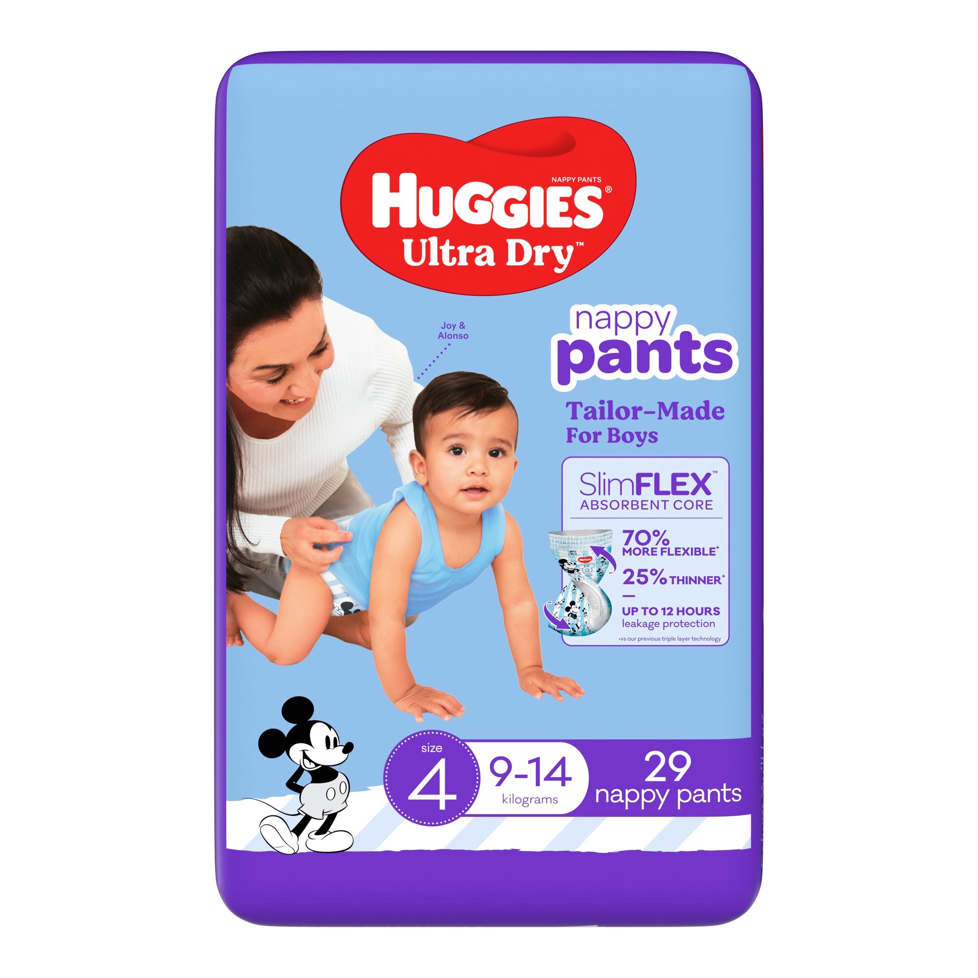 Huggies Ultra Dry Nappy Pants Boys Size 4 (9-14kg) 29 Pack - Cutprice Online