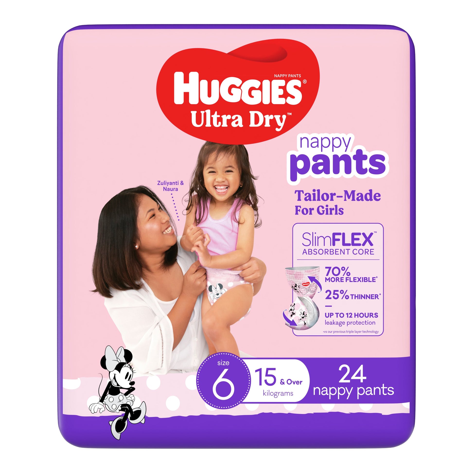 Huggies Ultra Dry Nappy Pants Girls Size 6 (15kg+) 24 Pack - Cutprice Online