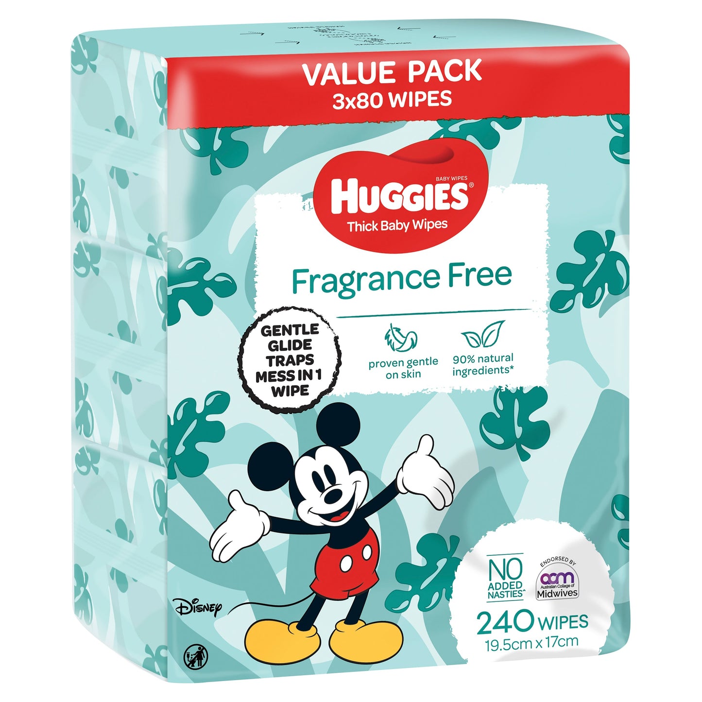 Huggies Thick Baby Wipes Fragrance Free 240 Pack - Cutprice Online
