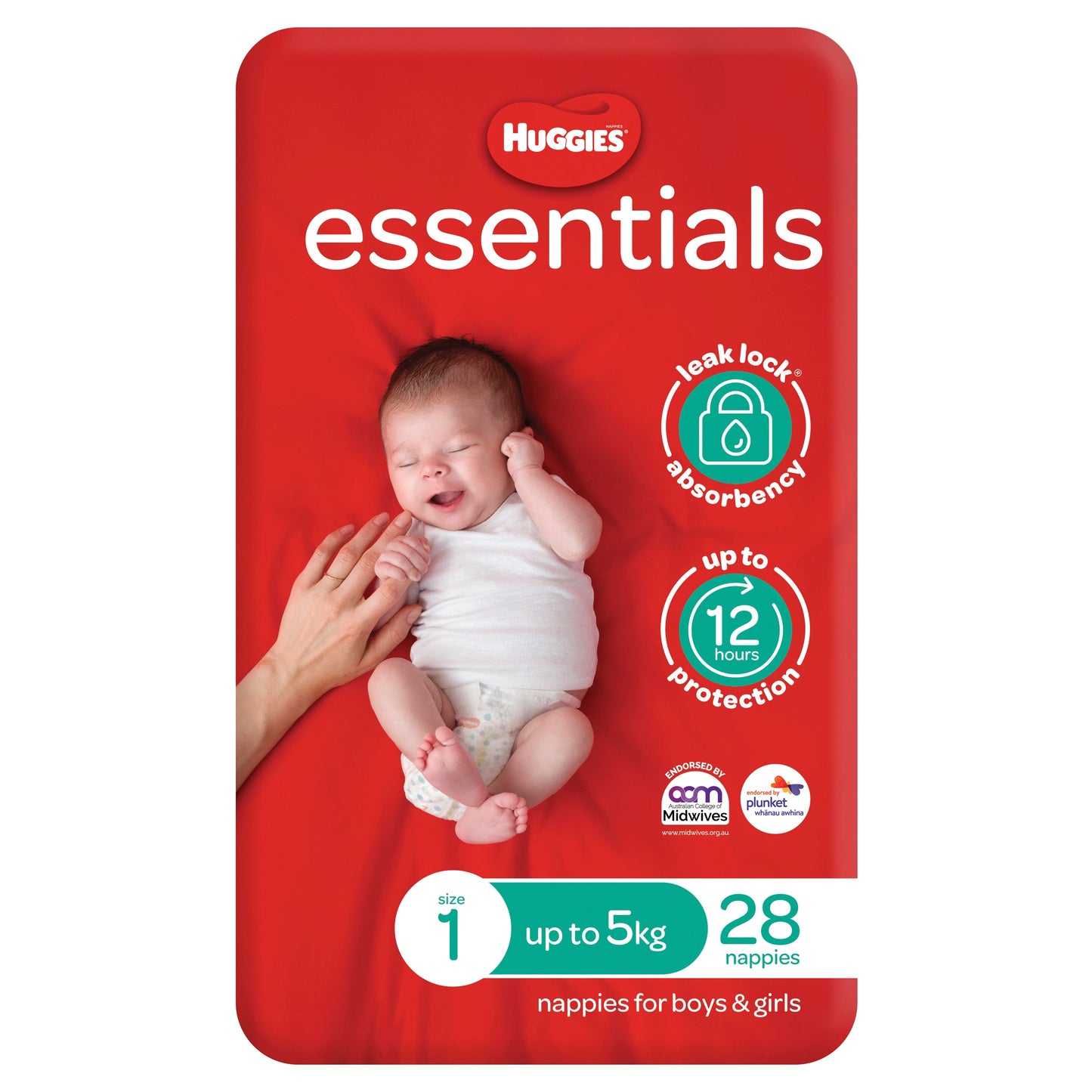 Huggies Essentials Nappies Size 1 Newborn  (up to 5kg) 28 Pack - Cutprice Online