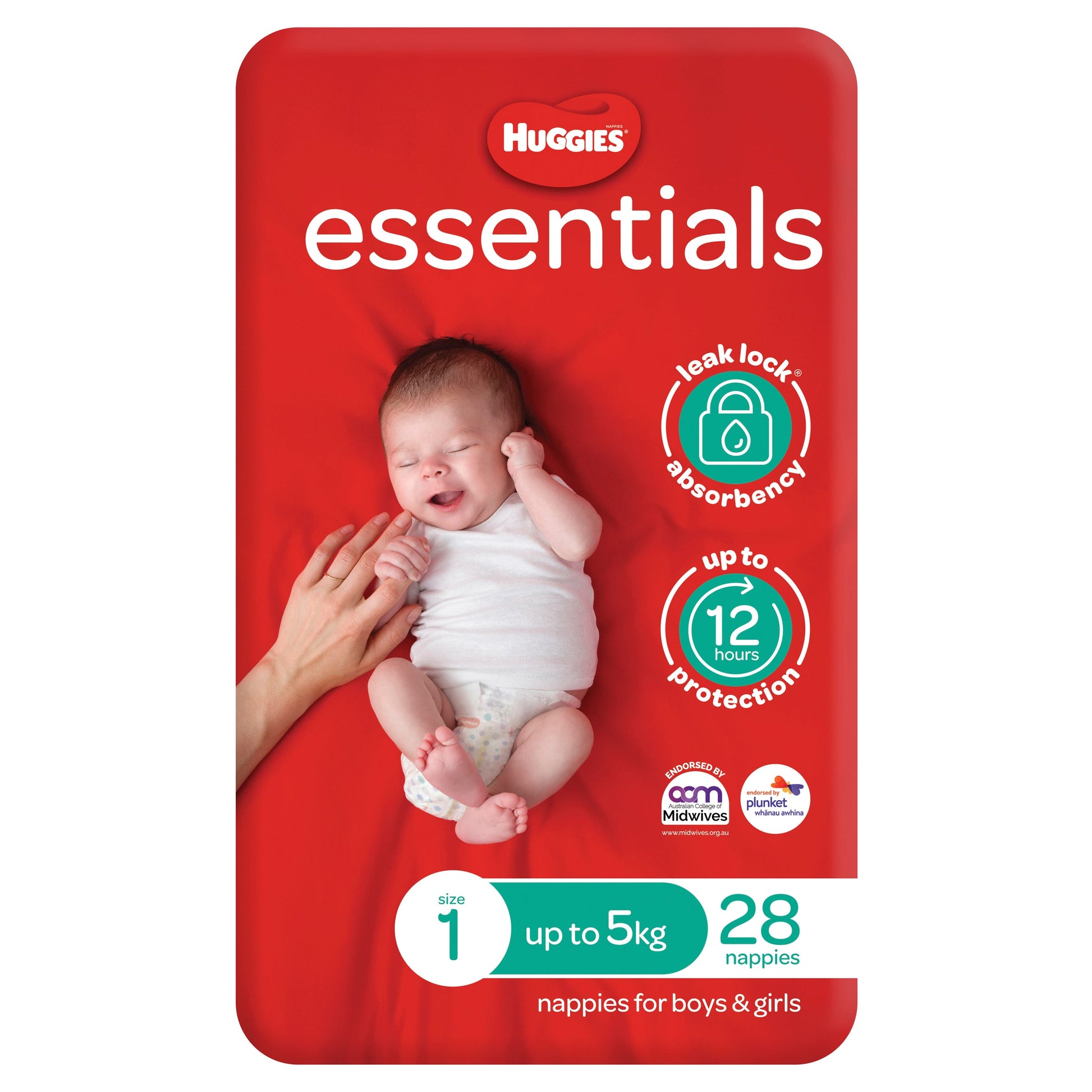 Huggies Essentials Nappies Size 1 Newborn  (up to 5kg) 28 Pack - Cutprice Online
