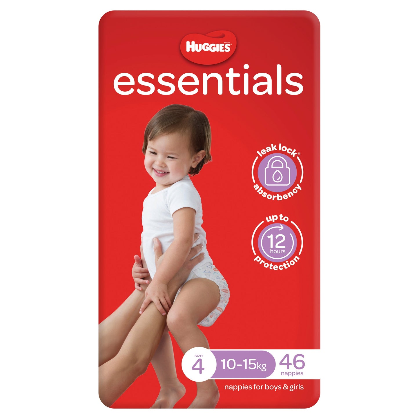 Huggies Essentials Nappies Size 4 (10 - 15kg) 46 Pack - Cutprice Online