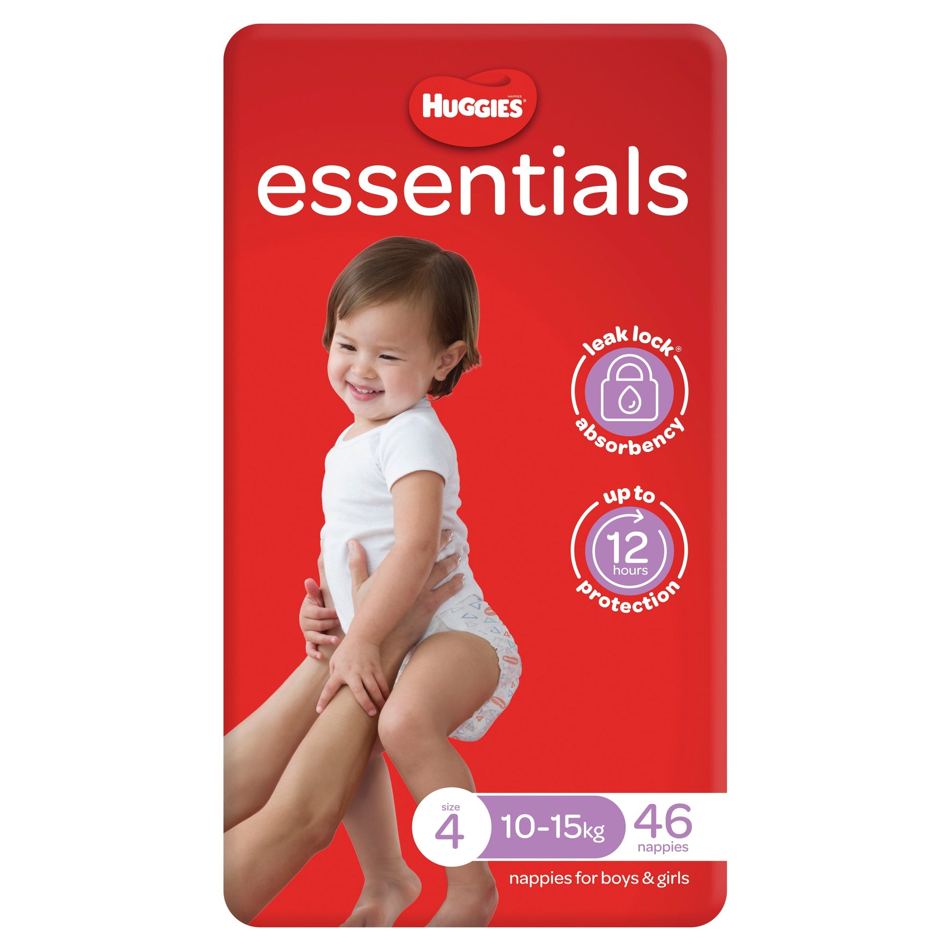 Huggies Essentials Nappies Size 4 (10 - 15kg) 46 Pack - Cutprice Online